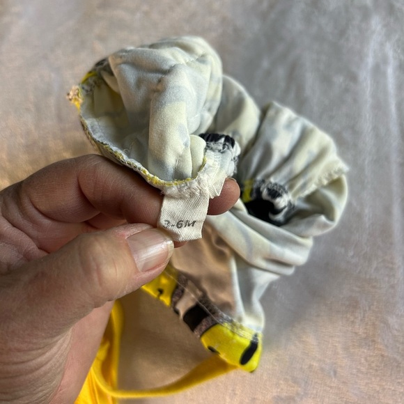 Kids Yellow Smiley One Piece Swimsuit - Picture 2 of 3